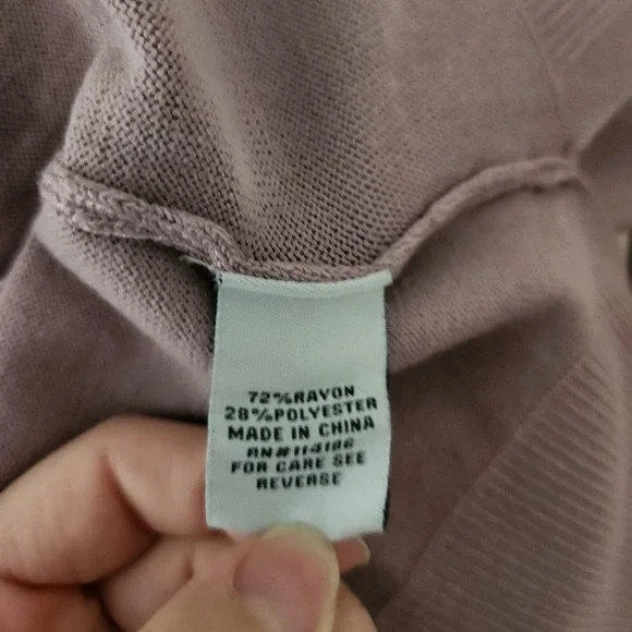 Love Scarlett Mauve Sweater Zipper Sleeves Women's Size XL - Picture 4 of 5